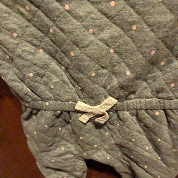 NWT Newborn Carter's Baby Girl Long Sleeve Jumpsuit Gray DOB 6/2024 - Picture 5 of 7